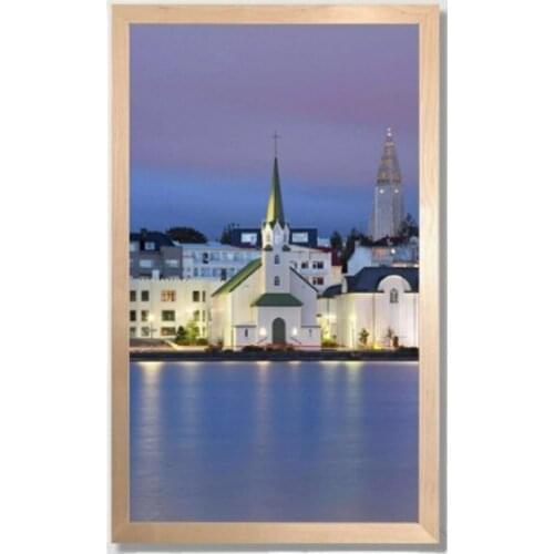 New 2020 ertical digital photo frame display digital signage wooden frame electronic picture frame