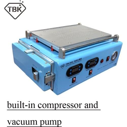 New TBK-968C LCD Screen Separate OCA Autoclave Bubble Remove Machine Built in compressor vacuum pump for ipad Curved screen