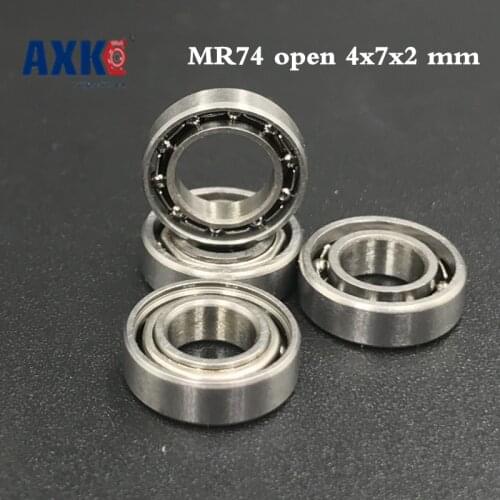 2021 Real Rushed Steel Ball Bearing Free Shipping 10 Pcs Open Type Mr74 Bearings 4x7x2 Mm Miniature Ball L-740