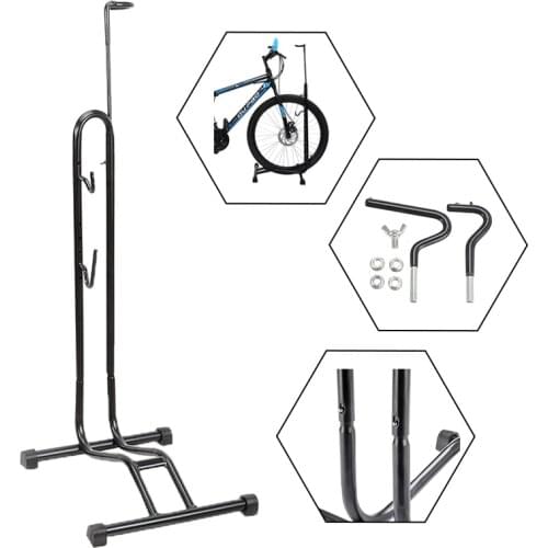 2020 Bike Repair Stand Holder Accessories with Hook Mountain Bike Rack Parking Holder Heavy Duty L-type Parking Holder