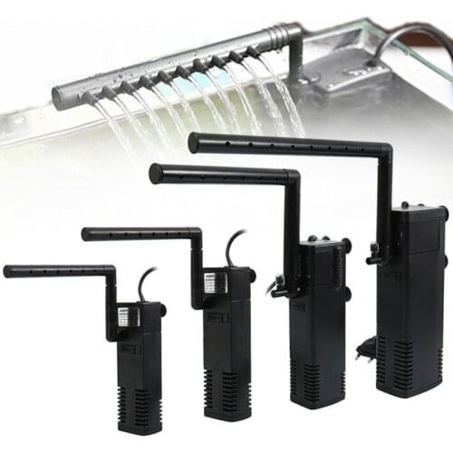 1 Pcs Aquarium Submersible Built In Fish Waterfall Rain Filter Pump Oxygen Injection Energy Saving High Efficiency