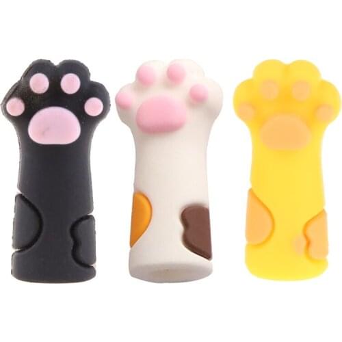 R3MF Nail Nipper Tweezers Cuticle Scissors Protective Sleeve Cat Paw Shape Silicone Manicure Pedicure Tool