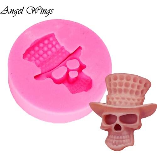 DIY Cake Tools Skull Silicone Mold Decorating Cupcake Gumpaste Fondant Clay Candy Moulds DY0031