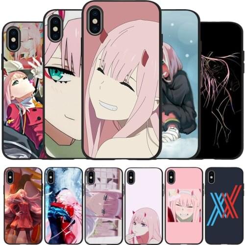 Hot Anime Darling in the FranXX Black TPU Silicone Soft Phone Case For iPhone 11 Pro Max X XS MAX 5 6 7 8 Plus
