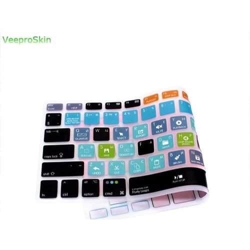 Russian Functional Shortcuts FL Studio Keyboard Cover Silicone Skin for MacBook Air Pro Retina 13"15" 17" Keyboard Protector