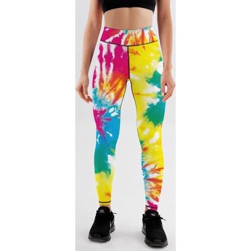 Sport Leggings Women Printing High Waist Yoga Pant Girls Gym Workout Tights Leggins Elastic Quick Dry Running Trousers Sportwear