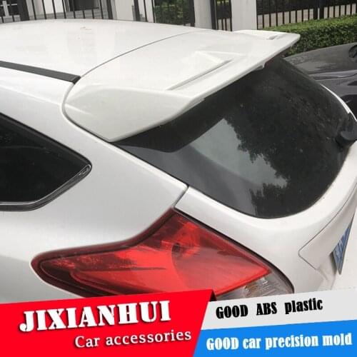 For Focus Spoiler 2012-2015 Ford Focus Hatchback QBK Spoiler ABS plastic Material Car Rear Wing Color Rear Spoiler