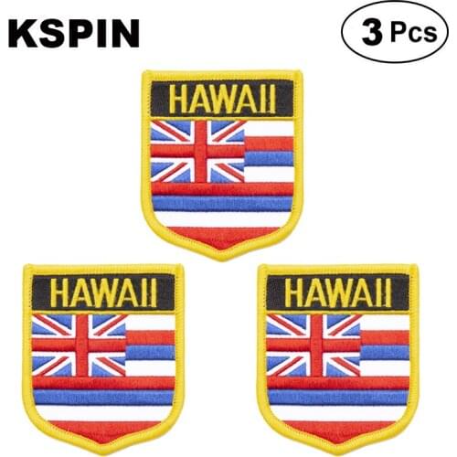 U.S.A Hawaii Shiled Shape flag patches national flag patches for Cothing DIY Decoration