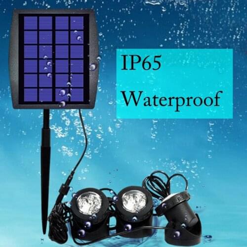 LED Solar Light Garden Spot Light Outdoor Lawn Landscape Pool Pond Yard Powered Spotlight IP68 Waterproof Outdoor Solar Lamp