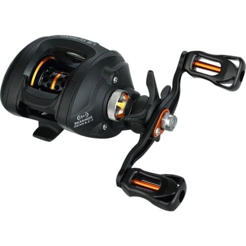 Yumoshi 10+1BB Bait Casting Fishing Reel Left Right Casting Carp Magnetic Fishing Reels Feeder Carretilha de pesca molinete