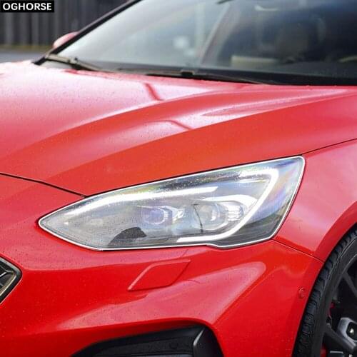 2 Pcs Car Headlight Protective Film Protection Transparent TPU Decal Sticker for Ford Focus 4 MK4 2019 2020 Accessories