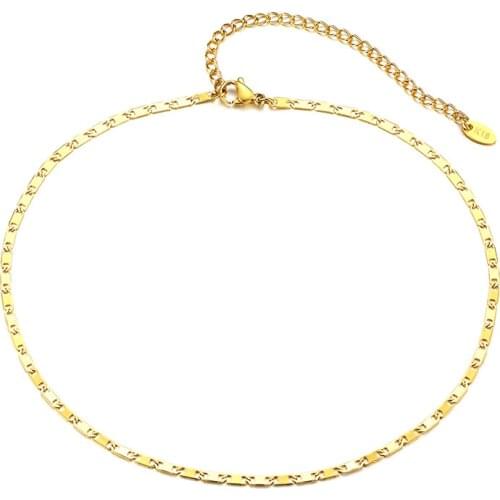 Womens Mariner Link Necklace Harper Chain Necklace Stainless Steel Elegant Layering Jewelry