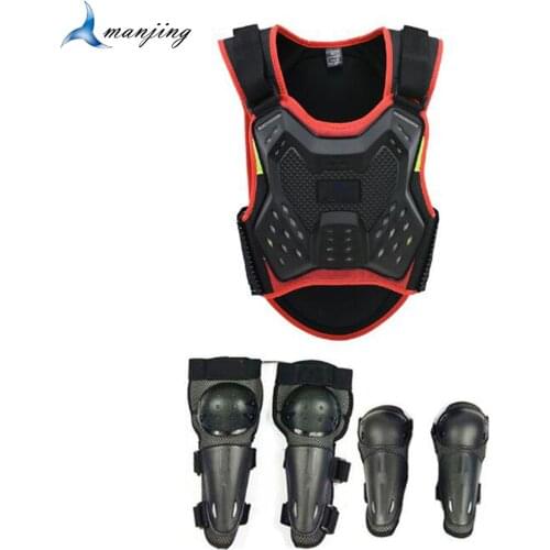 For Height 0.85-1.7M Children Youth Motocross Racing Chest Back ATV Dirt bike armor vest suit back detachable