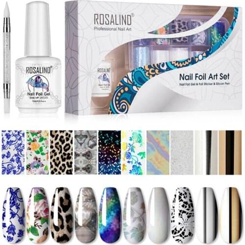 1 Set Nail Foil Full Wrap Nails Art Polish Transfer DIY Manicure RXJC