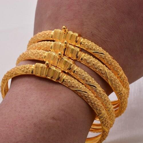 4Pieces Bracelet for Women Dubai Bangles Ethiopian Bangles African Jewelry Arab Middle East
