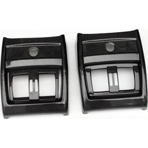 Car Styling For BMW F30-33 F36 M3 M4 Carbon Fiber Rear Seat Air Conditional Vent Cover Trim Glossy Fibre Interior Set Body Kit