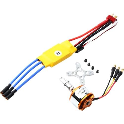 XXD A2212 1000KV Brushless Motor 30A ESC Motor Speed Controller Combo Set for RC Fixed Wing Plane Helicopter