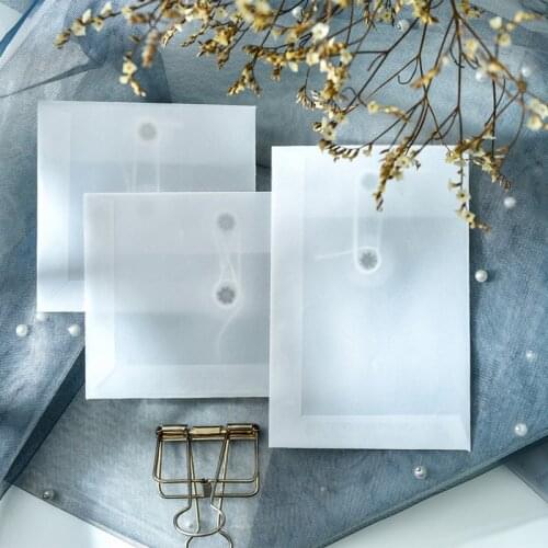 3pcs Vellum Paper Storage Bag For Scrapbooking Happy Planner/Card Making/Journaling Project DIY Craft