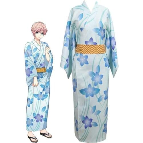 Game A3! Sakisaka Muku Cosplay Costumes Kimono Yukata for Halloween Christmas Party Masquerade Anime Shows Cosplay performance