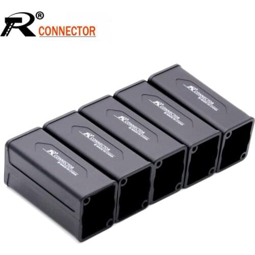 100pcs/lot AC Power Device Coupler Case Plastic Housing Shell for Power Connector XLR 6.35mm Extender DIY Casing with Screws
