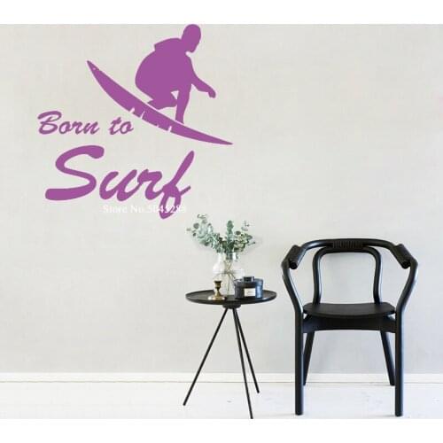 Summer Wall Stickers for Living Room Surf Wallpapers Decal Decal Paper Custom Color Environmental Protection Affordable Z196