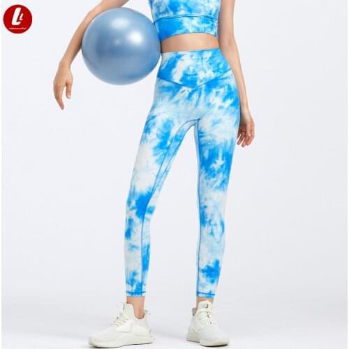 LULUBANANA HI CLOUD&TIE DYE Camel Toe Proof Gym Sport Legging Women Y-type Hipline Squat Proof Yoga Pants Fitness Gym Tights