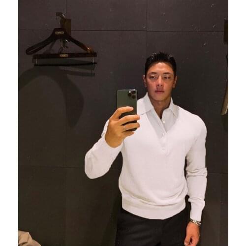 MKASS Long Sleeve Polos For Men