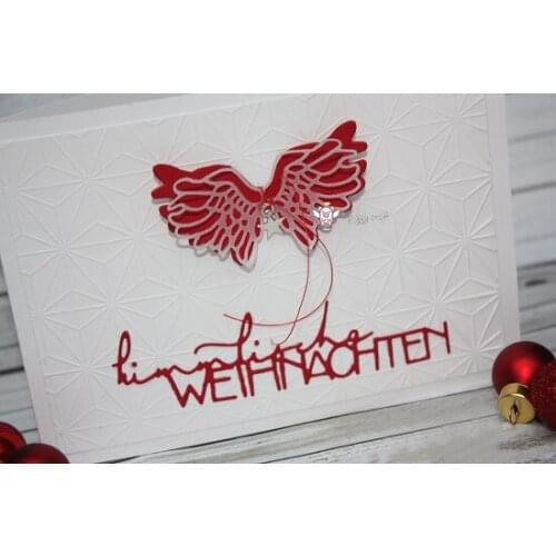 Mmao Crafts Metal Steel Cutting Dies New Angel wings decoration Stencil For DIY Scrapbook Paper/photo Cards Embossing Dies