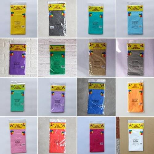 137x183cm Solid Color Disposable Tablecloth Kids Birthday Wedding Party Festival Tablecover Supplies White Black Multicolor