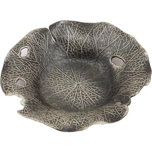 Mini Alloy Teacup Tray Lotus Outlook Teacup Mat Coffee Cup Stand Vintage Style Coaster Chinese Teaware Kitchen Tool