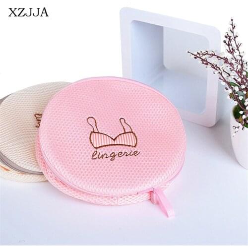 XZJJA 1PC Polyester Laundry Bags Clothing Underwear Bra Socks Washing Pouch Washing Machine Mesh Bag Zipper Protector Net Case