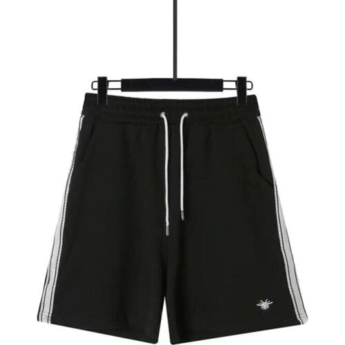 Plumn Mens Shorts High Waist Elastic Drawstring Casual Shorts Letter Embroidery Loose Sports Summer Side Contrast Shorts