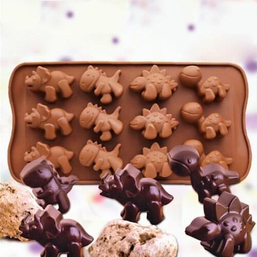 3D Dinosaur Silicone Fondant Mould Chocolate Sugarcraft Cake Mold Baking DIY 21x10.5cm
