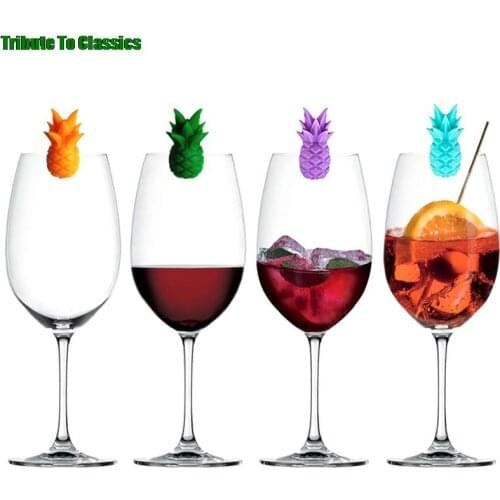 Hot Silicone Party Wine Glass Marker Charms 6pcs Drinking Buddy Cup Identification Cup Identifier Cup Label Tag Sign Mark