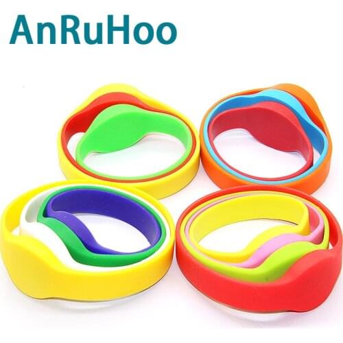 10pcs Rfid Smart Chip Ic Wristband Nfc Tag Read Only Badge 13.56mhz Access Control Token Mf 1k Waterproof Bracelet Key