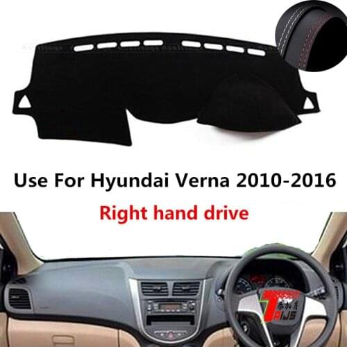 TAIJS Factory Sport Classic Leather Car Dashboard Cover For Hyundai Verna 2010 2011 2012 2013 2014 2015 2016 Right hand drive
