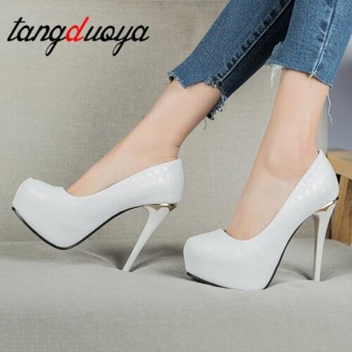 Sexy high heel platform shoe Europe America style nightclub sexy stiletto womens shoes 2019 new simple elegant high heels pumps