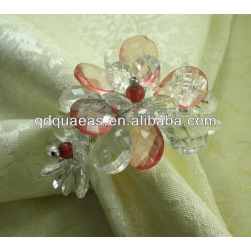 Decoration napkin rings flower,acrylic napkin holder