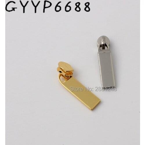 K gold 32x8mm All-match 3# DIY nylon teeth zipper head + zipper puller slider metal Plating accessory for bags,garments fabric
