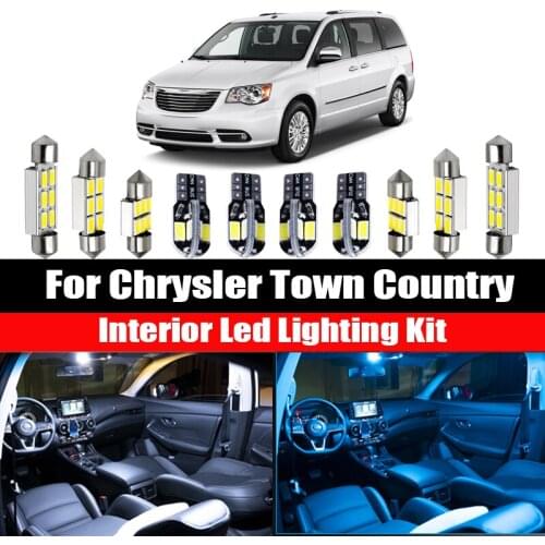 15pcs White Canbus Car LED Interior Light Bulbs Kit For 2001-2007 Chrysler Town Country Map Dome Trunk Door Plate Glove Box Lamp