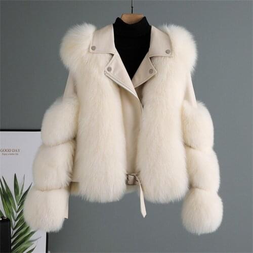 20 New Women Faux Fox Fur Coat Short fur Big Size Slim Female Fake Fur Lady Winter Long Sleeve Imitation Fur Coats Jackets 1297