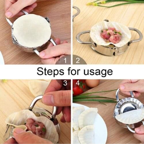 3PCS Dumpling Maker and Cutter Stainless Steel Ravioli Skin Empanada Press Pie
