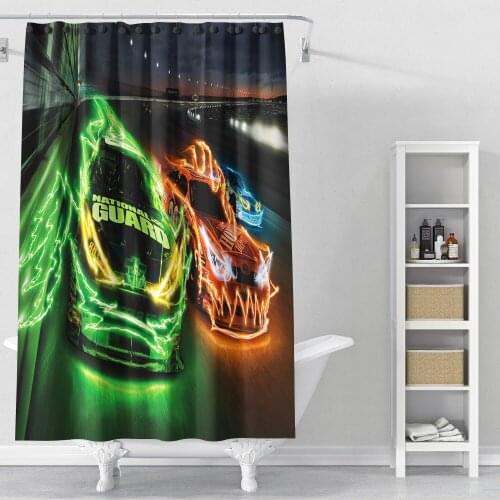 3D Print Luxury Sports Car Waterproof Shower Curtains Home Racing Fan Decoration Bathroom toilet Polyester Fabric Kids Boys