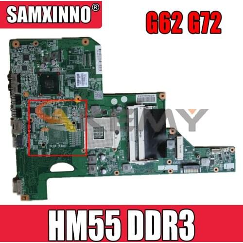 615849-001 615849-601 For HP Pavillion G62 G72 Notebook Mainboard 01013Y000-600-G HM55 DDR3 Laptop Motherboard