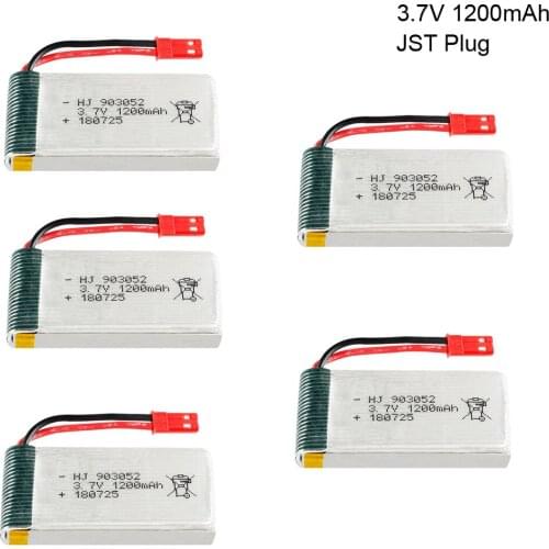 3.7V 1200mAh lipo battery For MJXRC T64 T04 T05 F28 F29 T56 T57 Huanqi 887 RC Aircraft JST Plug 903052 high capacity 3.7 V lipo
