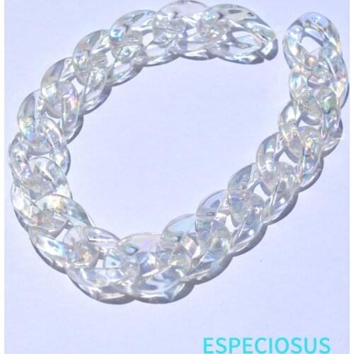 DIY Jewelry Accessory Oval Shape Transparent Acrylic Beads Mix Color Chain combination beads Necklace Making Departments 30pcs