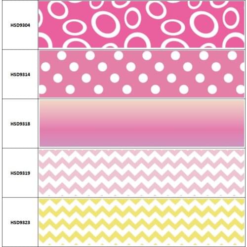 Craft 22MM 25MM 38MM 50MM 75mm Dot Pink Series Printed Grosgrain/Satin Ribbon for DIY Sewing Hairbow Accessories Decoration