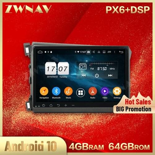 2 din Android 10.0 screen Car Multimedia player For Honda Civic 2012-2015 audio radio stereo wifi GPS navi head unit auto stereo