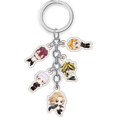 Tokyo Revengers Anime Cosplay Keychain Manjiro Ken Takemichi Hinata Atsushi Chibi Kawaii Bag Pendant Fans Collection Props