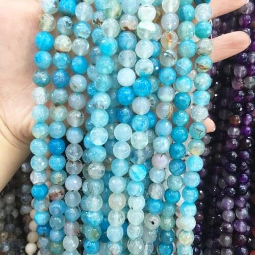 Natural Stone Section Beads 10mm for Jewelry Making DIY Beads Bracelets Bangles Necklace